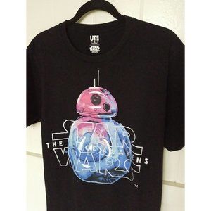 UNIQLO x STAR WARS The Force Awakens Mens S/S BB-8 Graphic T-Shirt XL Black